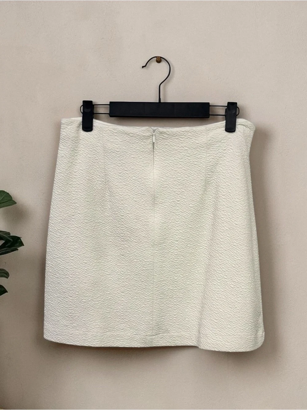 Maeve | Ivory Wrap Mini Skirt | Size Small